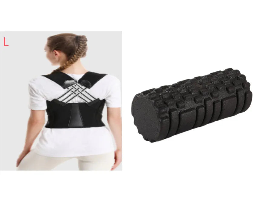 Black hollow EPP foam roller 33cm for Pilates balance and massage