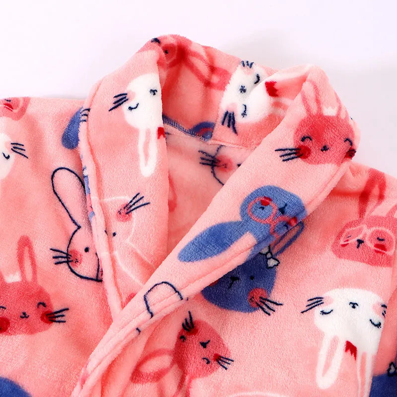 Children's autumn winter flannel pyjamas in purple mermaid design, unisex, sizes 110-170cm