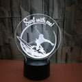 Touch-controlled 3D night lamp with crack finish showing sliding wave 3DLED stereo vision effects