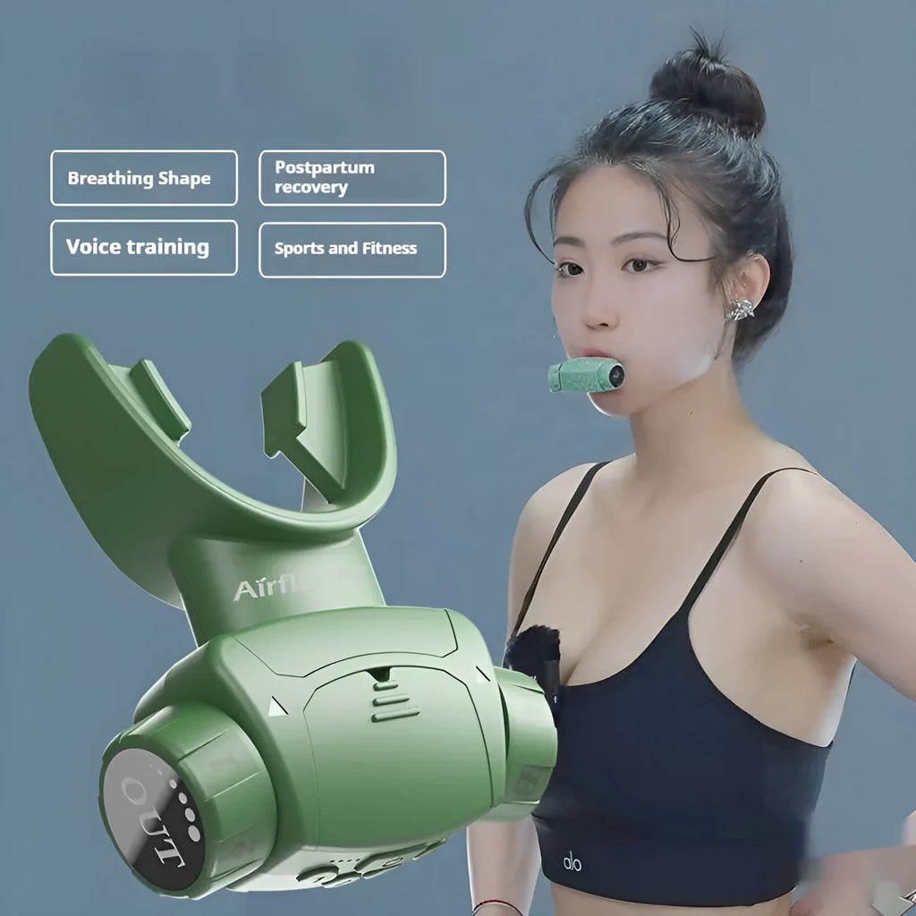 Plastic breathing trainer for running and fitness, 1 piece, in purple, milky white, green, or black