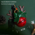 Christmas elk bells decoration on first layer of cowhide car pendant keychain