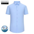 Men's bamboo fibre business shirt with square collar in slim fit design