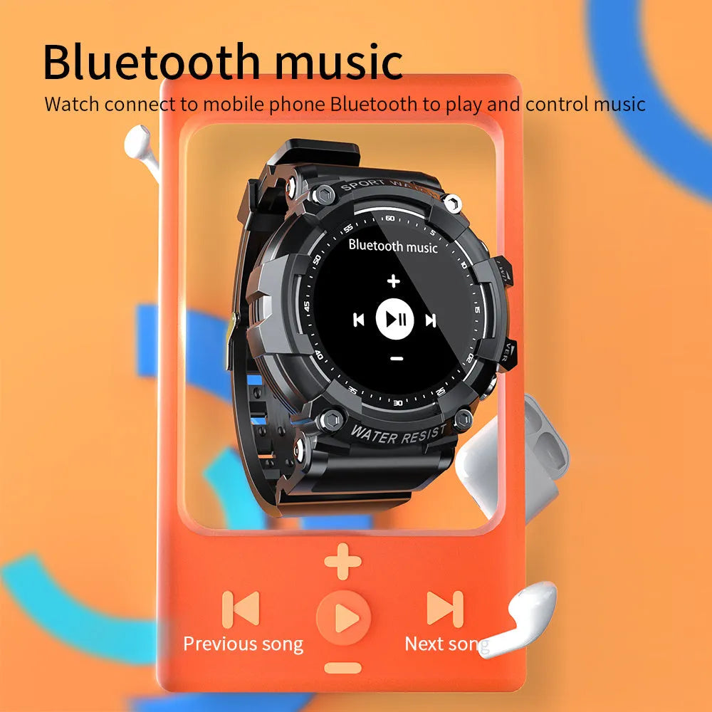 ATTACK 3 IP67 waterproof smart Bluetooth sports watch with round colour screen and TPU strap