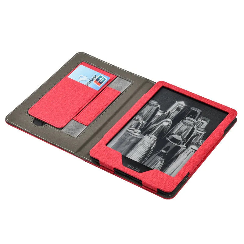 Imitation leather protective case with bracket for KPW5, available in 10 colours including pink and black