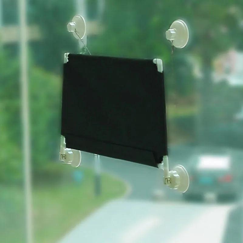 Black suction cup cat hammock, foldable hanging cat nest for balcony or window glass, fibre tube cloth