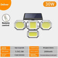 Solar-powered outdoor garden lamp with motion sensor and 180 degree illumination angle