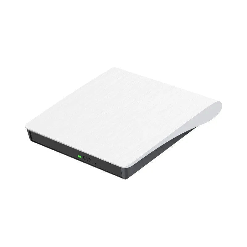 External USB Type-C CD DVD burner drive in black, compact size for laptop use