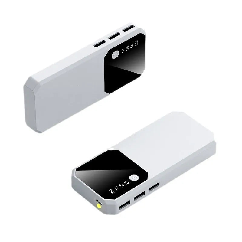 Large capacity power bank with HD display screen, 20000mAh, multi-U port, black PC+ABS casing