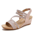 Women's grey artificial PU platform sandals with a 3-5cm middle heel on a white background.