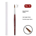 Watercolor crystal Siberian mink nail polish pen with round head tip for nail art