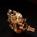 All copper handmade kerosene lighter with brass colour, mechanical punk style, shaft even design