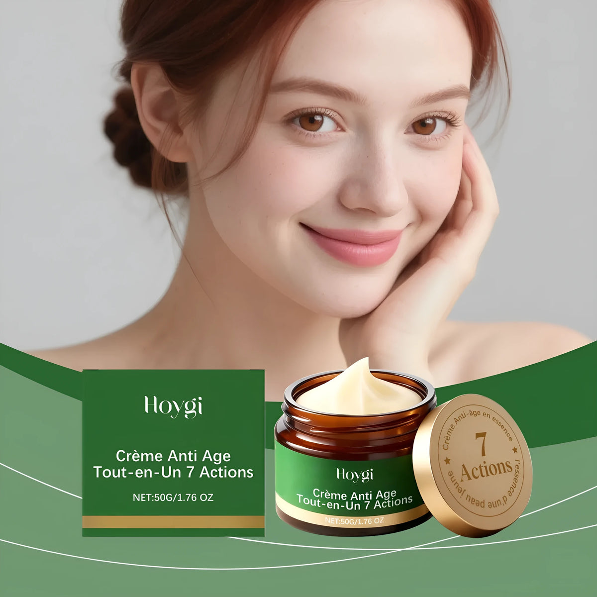 Seven-effect Multi-effect Repair Cream 50g jar with hydrolyzed collagen formula for daily face moisturising