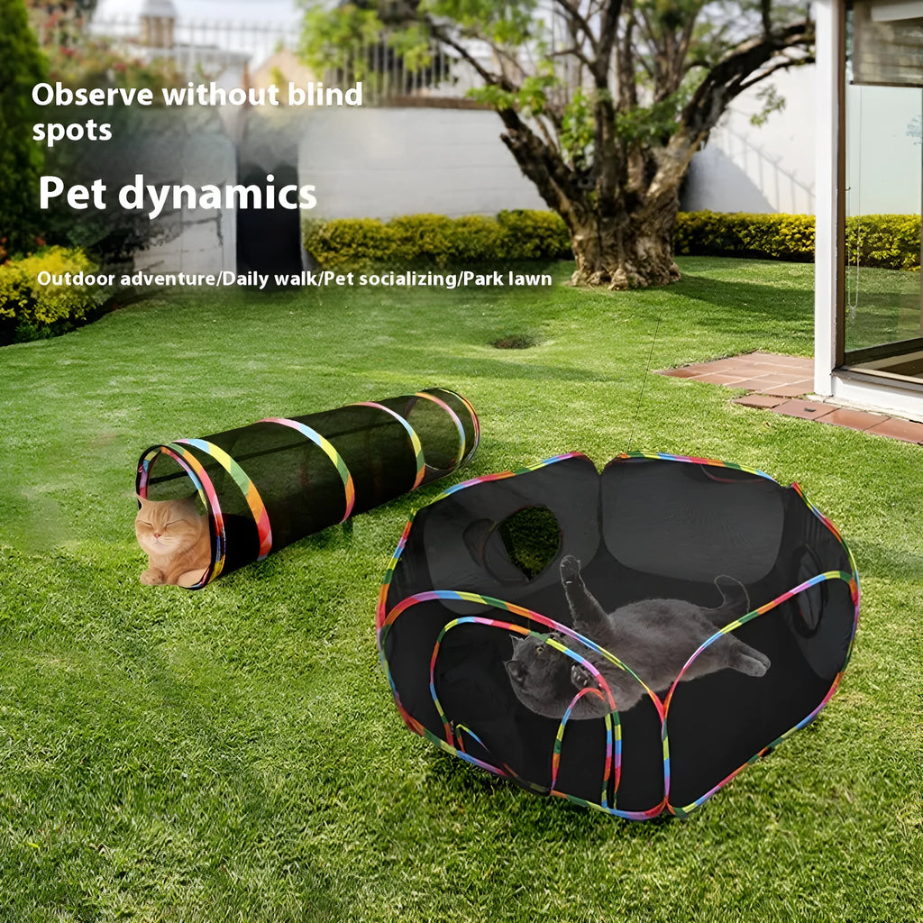 Foldable mesh cat roll cage showing hexagonal, long straight, square, tee, and tent style options