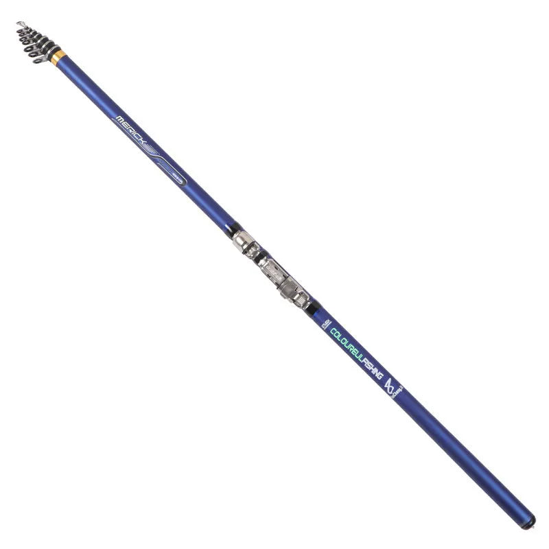 Blue Rock Carbon Fishing Rod – Telescopic Sea Fishing Rod in Carbon Fibre, Available in 3.6m, 4.5m, 5.4m, and 6.3m Lengths, Blue Finish for Shore and Rock Fishing Applications