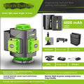 16 line 3D green laser level with nylon and aluminium construction measuring 11x13.5x13.5cm