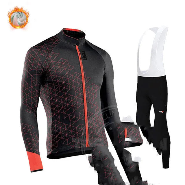 Riding Speed cycling jacket with memory fabric, pattern design, winter fleece, available in multiple colours and sizes