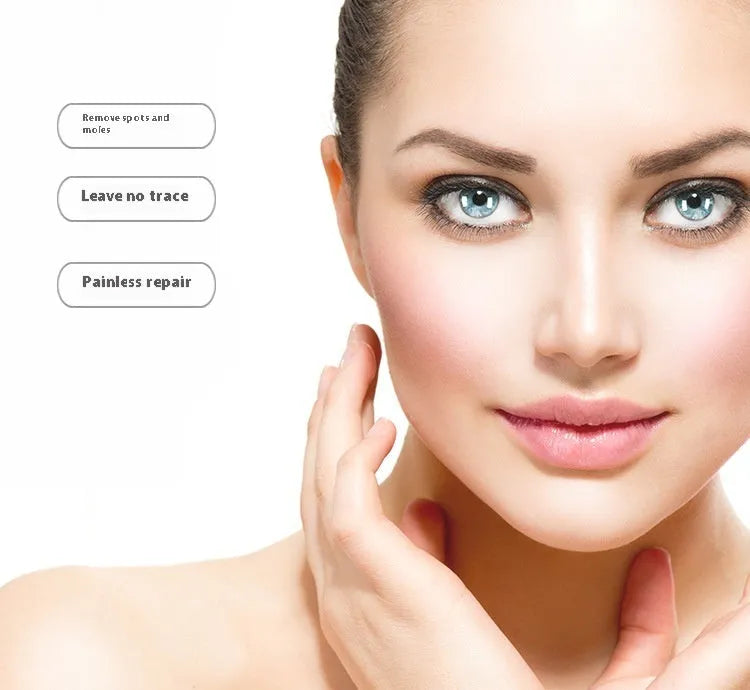 Professional white electronic beauty instrument for spot and mole removal with adjustable power settings