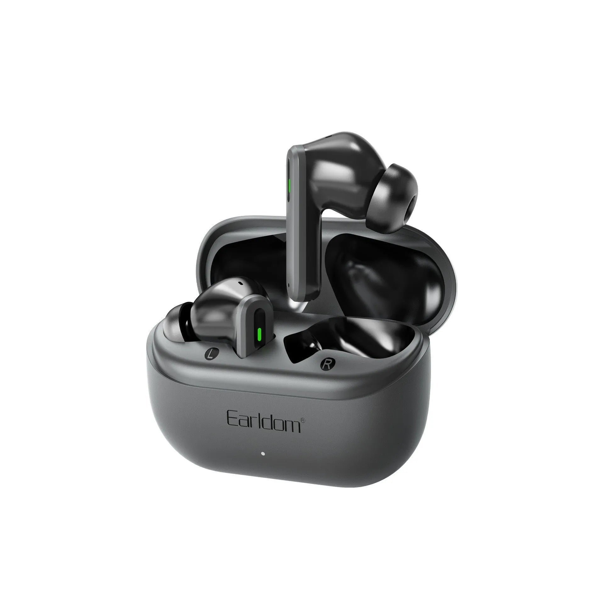 True wireless TWS38 Bluetooth earbuds in black and yellow with dual noise reduction, sports style