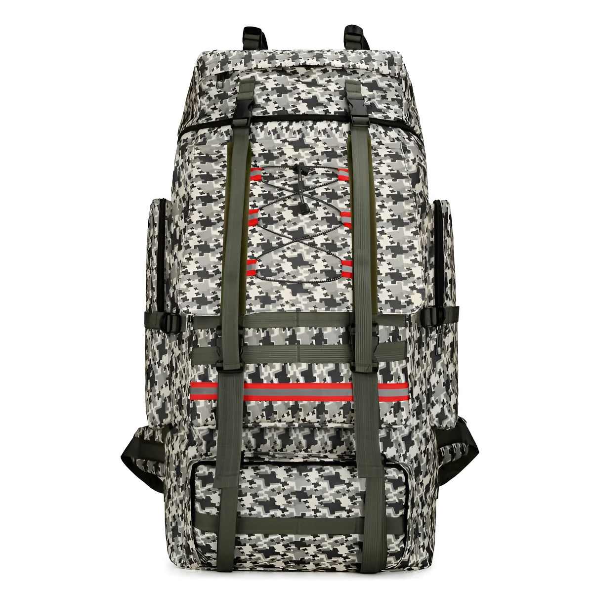 Large 130 litre cotton quilt camouflage outdoor backpack for camping and hiking