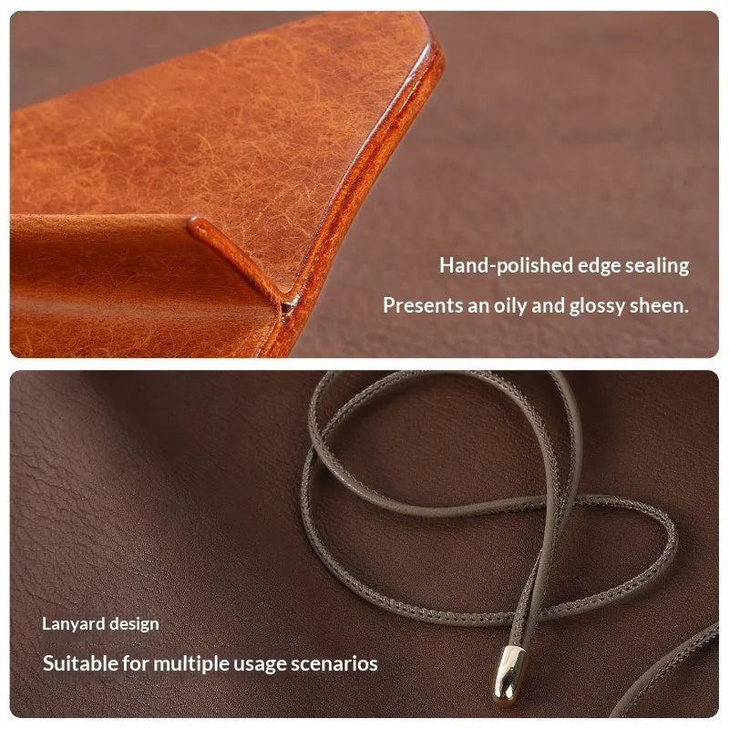 Crazy Crafts handmade cowhide paper airplane pendant in brown, on a bag