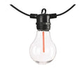 Outdoor waterproof decorative string lights with 10 A60 bulbs on 5 metre cord