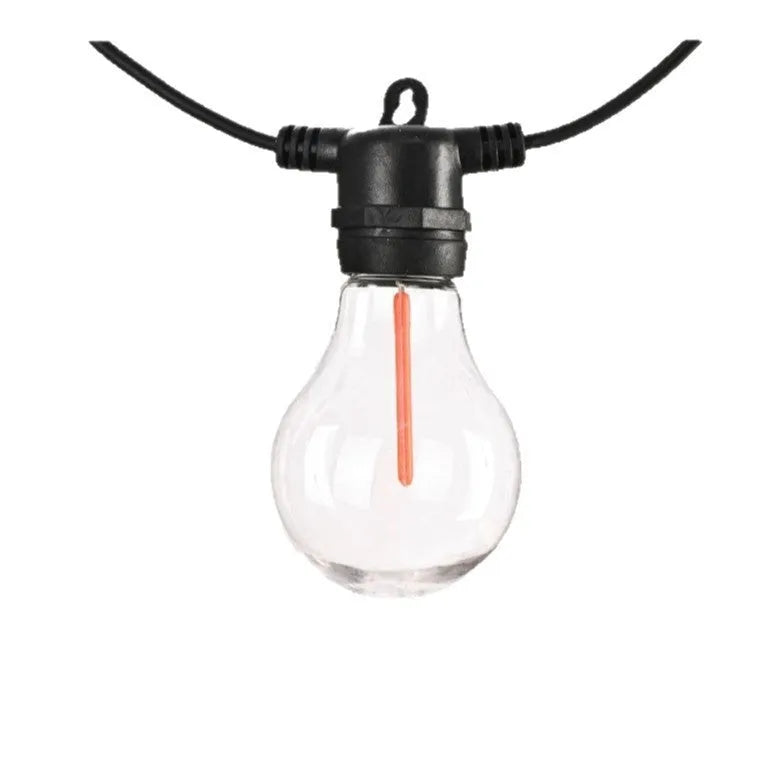 Outdoor waterproof decorative string lights with 10 A60 bulbs on 5 metre cord