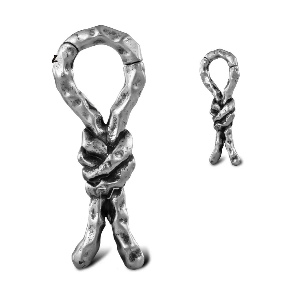 Creative bends and hitches 4mm copper piercing earrings with retro style for auricle placement