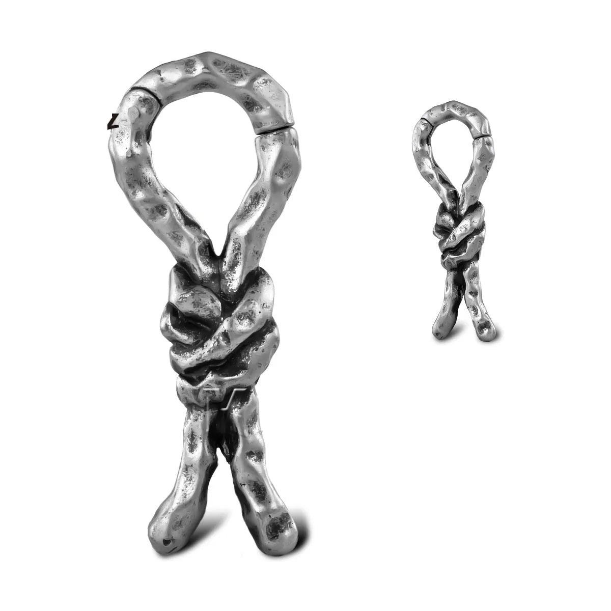 Creative bends and hitches 4mm copper piercing earrings with retro style for auricle placement