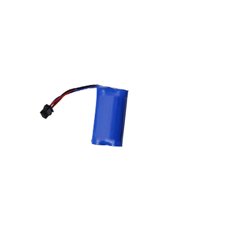 Red electric shark water gun with 500ml tank and 44cm barrel, shown with battery and USB cable