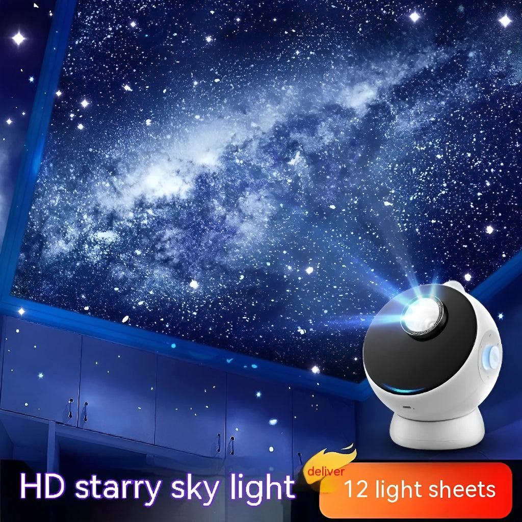 Star light projector with built-in battery, 14.2 x 11.6 x 18.2cm, 2.5m projection distance and 20m2 galaxy projection area