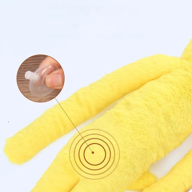 Pink and yellow plush dog toy with sound features for large breed dogs like Golden Retrievers.