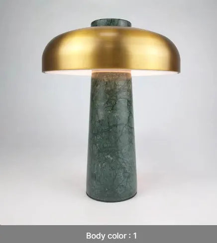 Alloy desk lamp with LED light source and touch dimming control