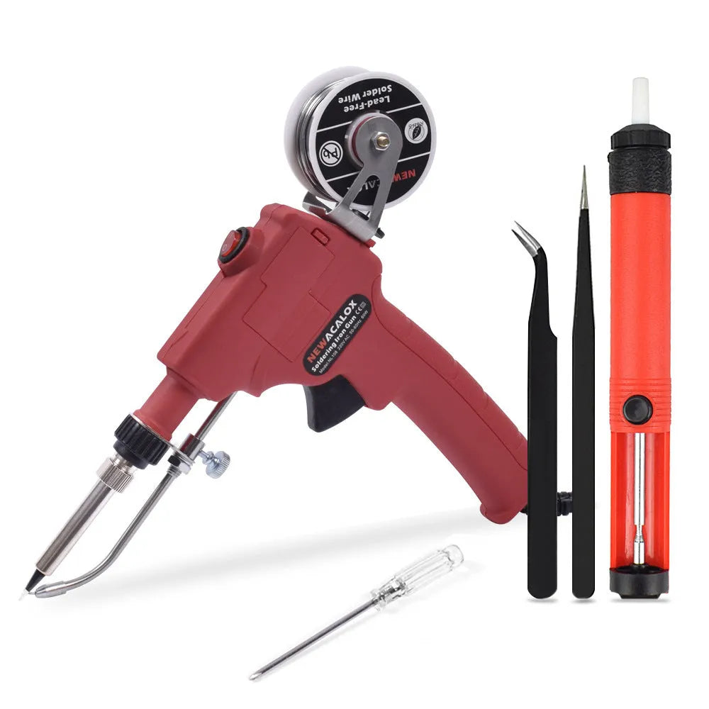 60W manual soldering iron with alloy tip, ABS handle, and adjustable temperature control
