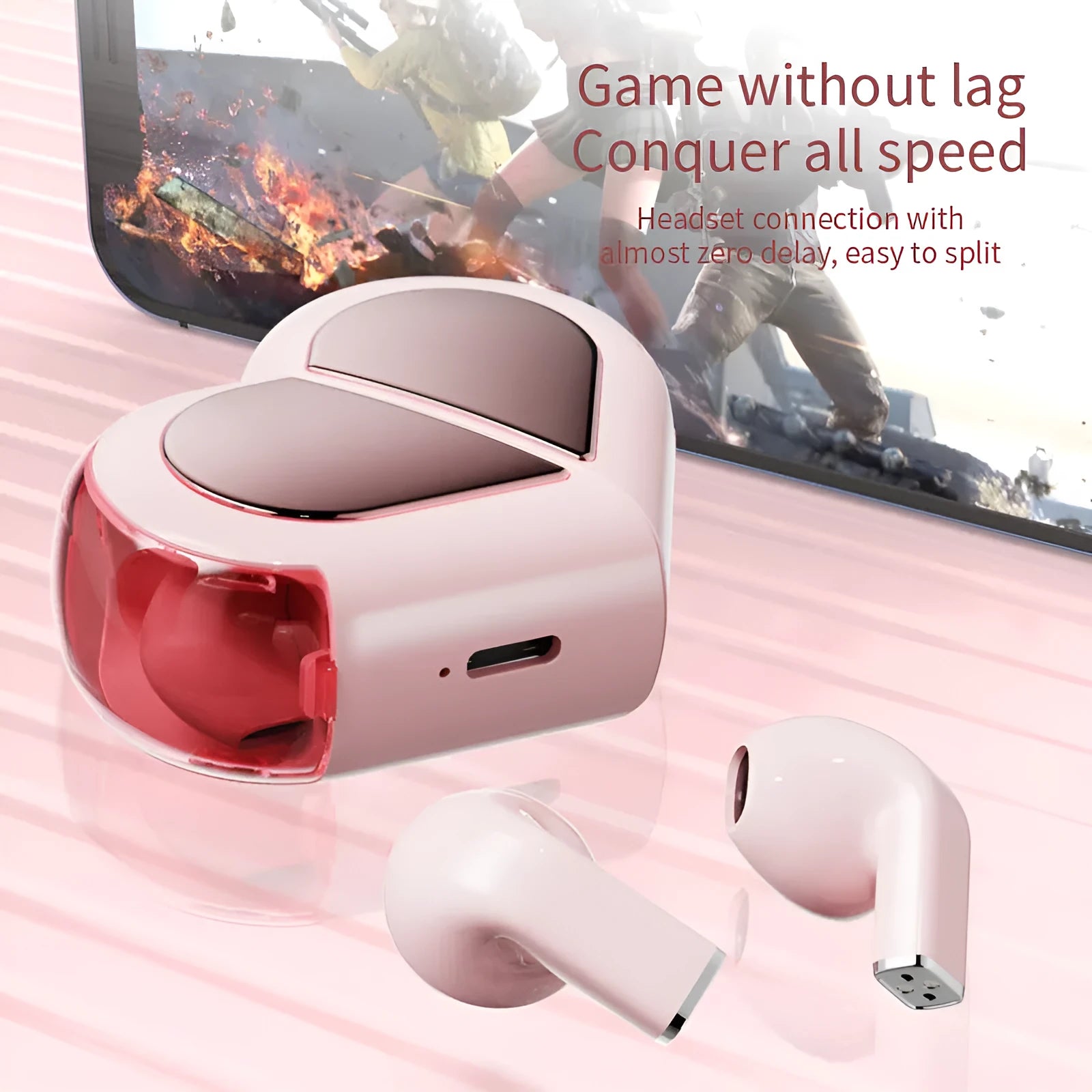 Creative K520 rotatable wireless Bluetooth earphones in black, white, or pink colours