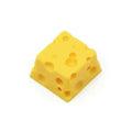 Yellow resin cheese sculpted key cap for mechanical keyboard customisation
