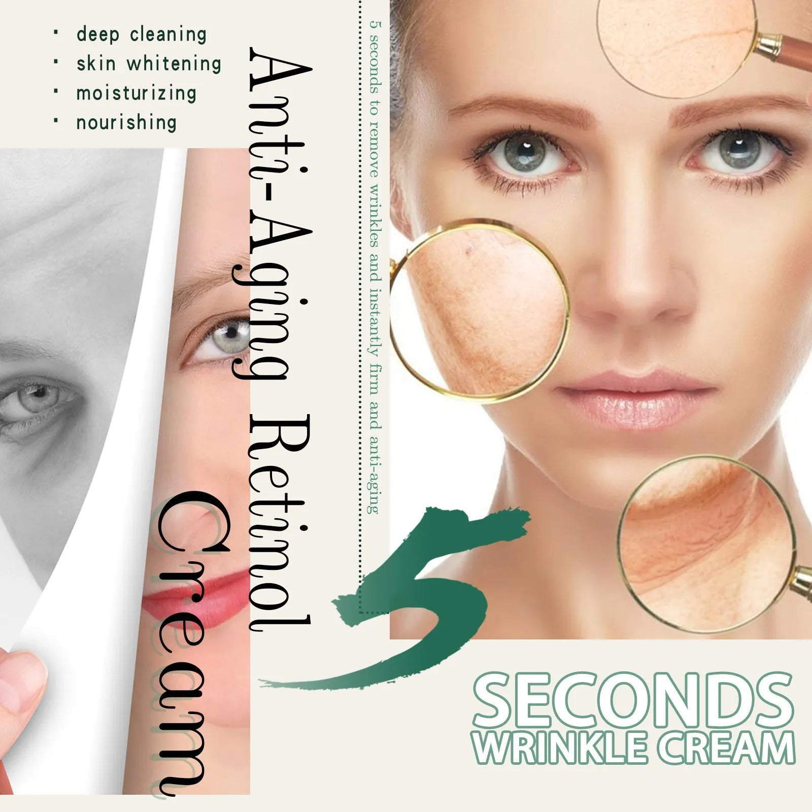 30g anti-aging anti-wrinkle hydrating face cream container for facial skincare