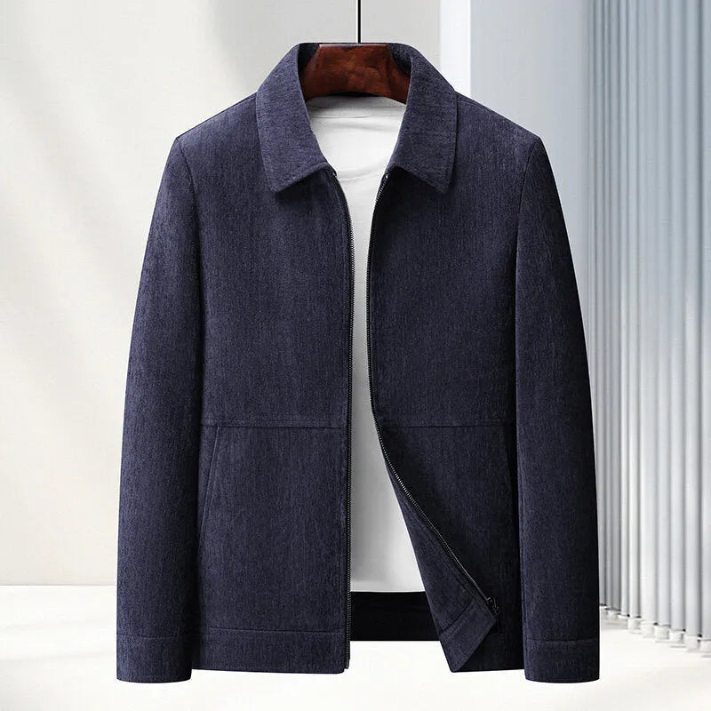 Men's slim fit lapel casual jacket in polyvinyl alcohol fibre available in four colours