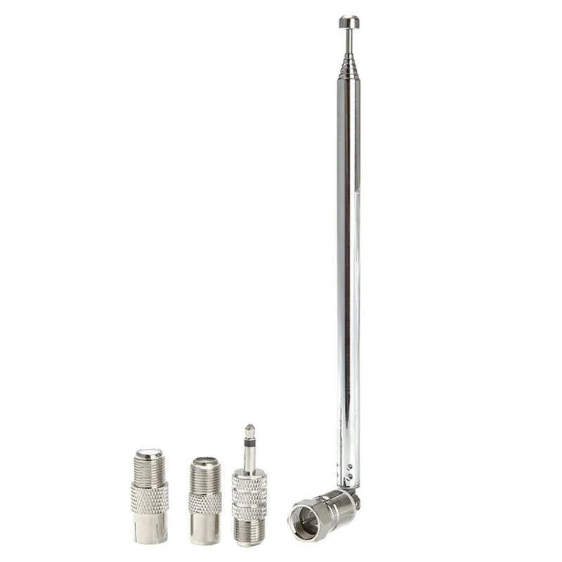 5-piece metal antenna set with F Head Quick Plug connector for conventional signal reception