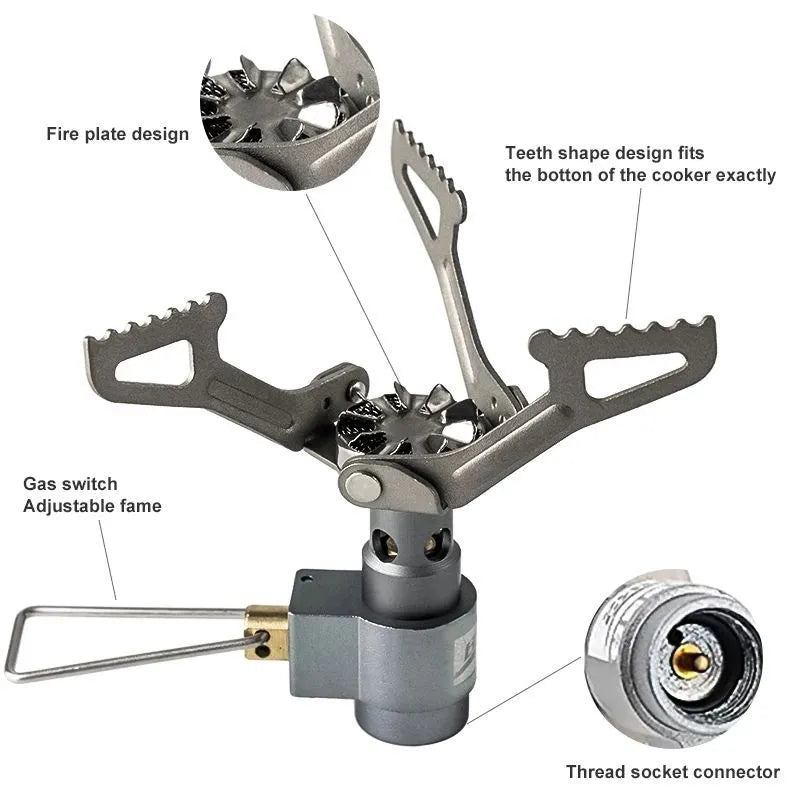 BRS 3000T ultralight titanium camping gas stove, 26g, folded size 37mm x 52mm