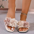 Beige suede women's flip-flops with rubber sole, pop art style, sizes 36-43