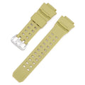 TPU camouflage pattern watch strap with silver buckle showing colour variations