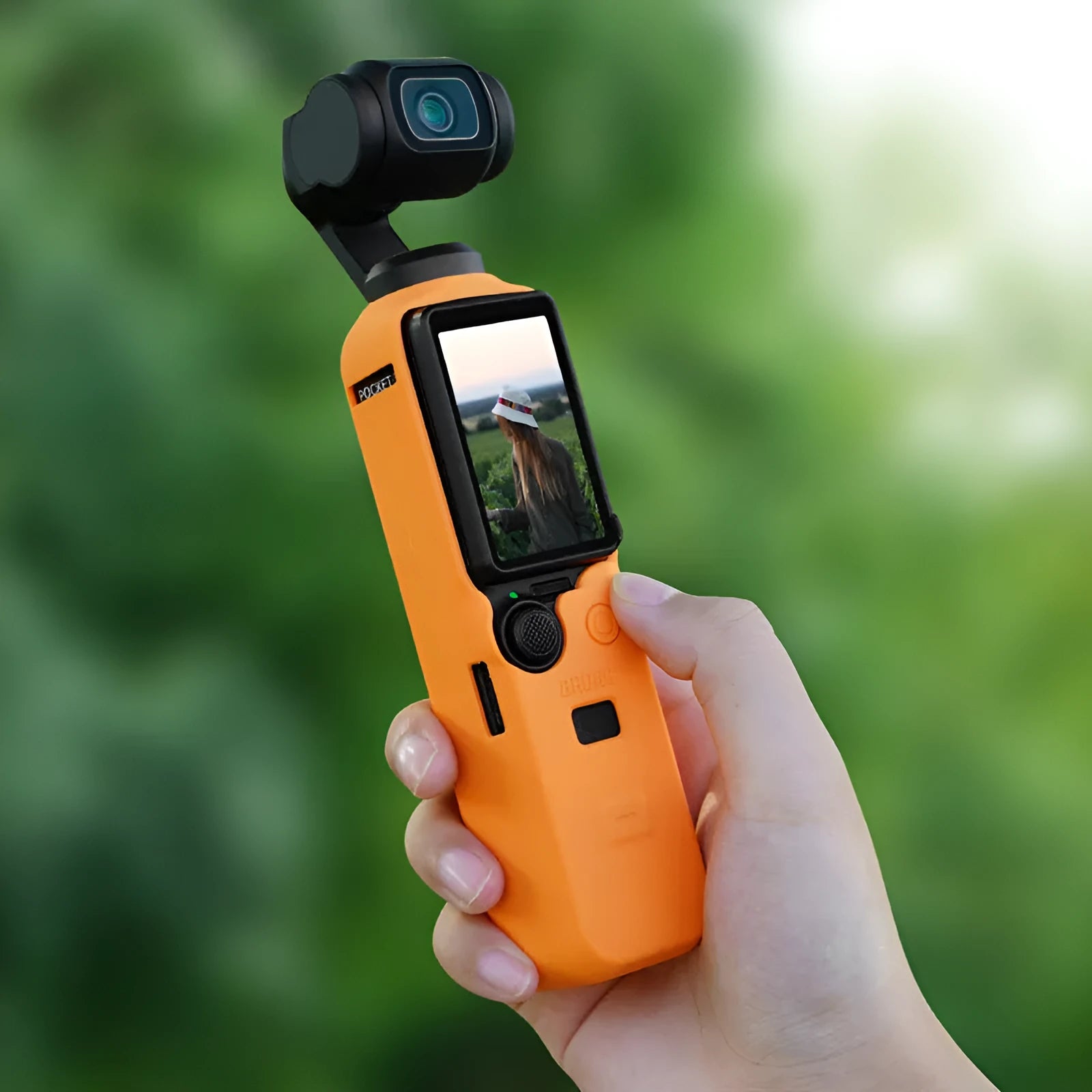Black silicone protective sleeve for a PTZ camera or gimbal stabiliser body.