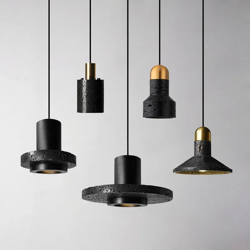 Industrial style iron bar table chandelier with adjustable height in gold or black finish