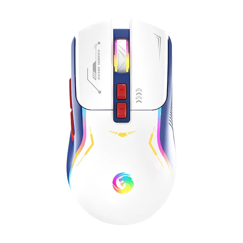 Gaming wired mouse in black with 1.5m cable and optical sensor on a desk