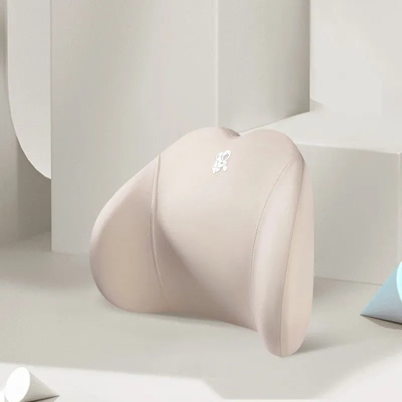 Heart-shaped car pillow set with headrest and lumbar support pillows in multiple colour options