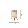 Nordic wrought iron bedside lamp with layered platinum finish, 250x350mm, on a wooden nightstand