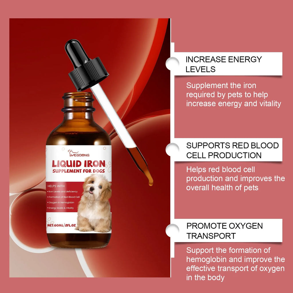 60ml pet dog syrup bottle with mild ingredient supplement formula