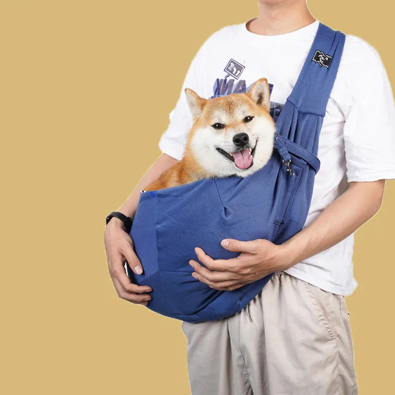 Folding cat backpack carrier with mesh panels in a choice of six colours