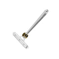 Manual fabric shaver for removing pilling from wool coats and sweaters, AS+TPE construction, 12x14.5x1.5cm, in green colour