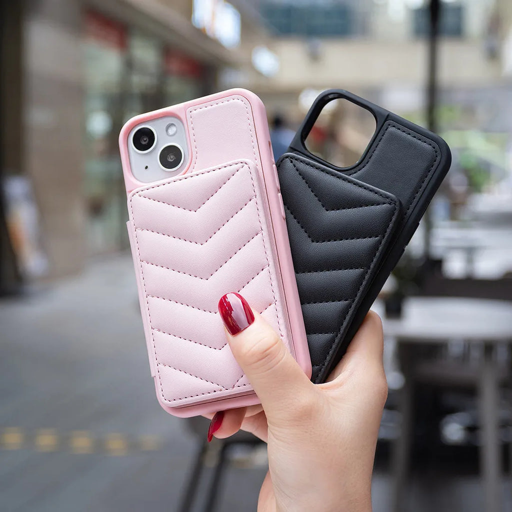 Flip PU leather shoulder crossbody phone case for Apple iPhone in black